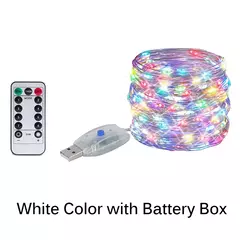 LED Copper Wire String Lights, USB a pilhas, Fairy Lights, Guirlanda para Camping, Festa de jardim, Casamento, Decoração de Natal - comprar online