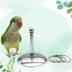 Pássaros papagaios brinquedos de treinamento interativo desenvolvimento inteligência empilhamento anel metal conjuntos treinamento pássaros suprimentos acessórios para animais estimação - Wolf Magazine