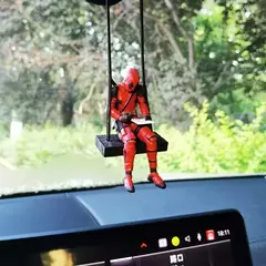 Anime deadpool figura de ação decoração interior do carro brinquedos sentado modelo x-men mini estatueta pingente acessórios do carro crianças presente - comprar online