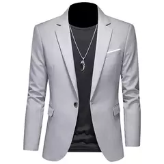Blazers boutique casuais masculinos, jaqueta monocromática, terno slim fit, casaco de lazer, boutique de moda, novo, 2023 - loja online