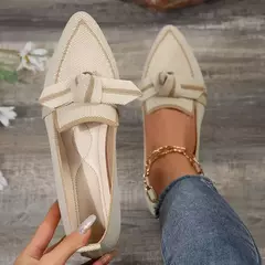 Mocassins femininos de malha, tênis de caminhada casual, tênis respirável, cor sólida confortável, dedo do pé apontado, novo, 2022, 2024 - comprar online