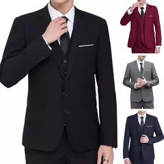 Casaco de terno formal masculino, um botão, preto, azul, vermelho, slim fit, blazer de moda, jaqueta casual, roupas masculinas - comprar online