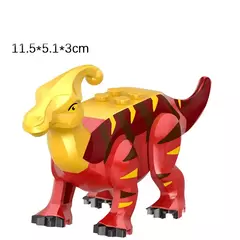 Imagem do Dinossauro jurássico diy blocos de construção velociraptor velociraptor rex tiranossauro pterosaur dilophosaurus acessórios tijolos brinquedo