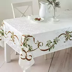 Feliz natal à prova dwaterproof água poliéster impresso retangular toalha de mesa festa decoração mesa de café toalha de mesa de férias decoração - comprar online