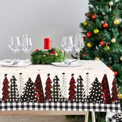 Toalha de mesa Merry Christmas Snowman para decoração de casa, toalha de mesa, inverno, ano novo, 2022, 2024 - loja online