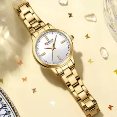 Curren-relógio de quartzo feminino, original, elegante, feito de aço inoxidável, à prova d'água, para as mulheres - Wolf Magazine