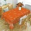 Toalha de mesa retangular de abóboras laranja, decoração de festa, colheita de outono, à prova d'água, toalha de mesa de cozinha, decorações de ação de graças