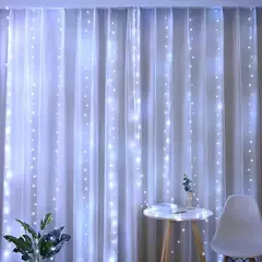 USB Festoon LED Curtain String Lights, Fairy Lights, Guirlanda de Natal, Casamento, Casa, Quarto, Decoração Iluminação, 6x3, 3x3, 4x3 - Wolf Magazine