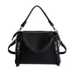 Bolsas de couro genuíno para mulheres, bolsa de ombro de couro para senhoras, sacos do mensageiro, alta qualidade, sacola feminina, moda luxuosa, 100% - Wolf Magazine