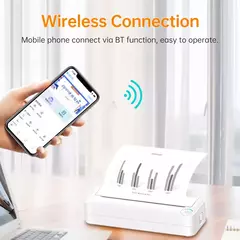 Impressora de impressão térmica A4, sem fio, BT Connect, compatível com iOS e Android Mobile Photo Printer, 210mm de largura - Wolf Magazine