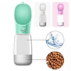 Garrafa de água portátil para cães, recipiente de comida e água para animais de estimação, tigela alimentadora para viagem ao ar livre, tigelas para beber, dispensador de água - comprar online