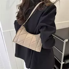Bolsa de ombro PU com alça pequena para mulheres, bolsas crossbody pretas, bolsa de embreagem, moda moda - loja online