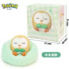 Genuíno conjunto pokemon modelo anime lazer tempo série figura slowpoke charmander gonbe rowlet interior do carro brinquedos de posição de dormir - loja online