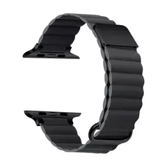 Pulseira Magnética de Couro para Apple Watch, Ultra Band, Pulseira Loop, Mulheres, Série iWatch 9, 8, 7, SE 6, 49mm, 44mm, 40mm, 41mm, 45 milímetros, 38 milímetros, 42 milímetros