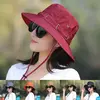 Unisex Verão Sunscreen Wide Brim Balde Chapéus Mulheres Proteção UV Waterproof Panama Caps Caça Sun Fisherman Hat para Mens Bob