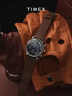 TIMEX-Men's Luxury Trend Quartz Watch, Impermeável, Multi Função, Fantasia, Redondo, Inoxidável, Três Olhos - loja online