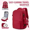 Mochila de Viagem para Homens e Mulheres, Item Pessoal, Carry on, Flight Approved Backpack, Business, Weekender, Laptop Bag, 44x29x19