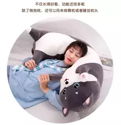 Adorável Husky Side Sleeping Body Pillow, longo travesseiro para cama e sofá, decorativo para casa, presente de aniversário fofo para crianças e adultos, 50-130cm - loja online