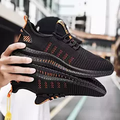 Tênis de corrida leve para homens, calçados esportivos respiráveis, tênis antiderrapante masculino, tênis flexível, com renda, moda ao ar livre, 2024 - comprar online