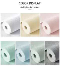 Waterproof Linen Wallpaper, 3D adesivos de parede, à prova de umidade e mofo resistente, Home Decoração Sala