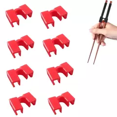 Imagem do Durável Dobradiça Conector Chopsticks, Pequeno, Fácil Uso, Chopstick Trainer, Portátil, Reutilizável, Ajudante, Japonês, Assistente de Treinamento, 8 Pcs, 10Pcs