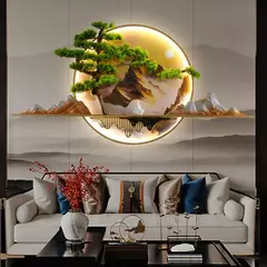 Imagem do TINNY-Chinês Criativo Paisagem Mural Candeeiro, Imagem Moderna Luz de Parede, Lâmpada LED para Casa, Sala, Estudo, Decoração Do Quarto