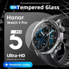 Vidro temperado 9h para honor watch 5 pro, protetor de tela premium durável hd película anti-arranhões para acessórios honor 5 pro - loja online