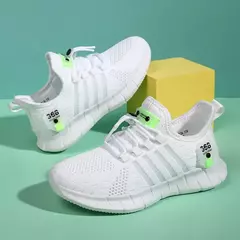 Moda calçados esportivos para crianças, tênis de malha respirável para meninos e meninas, sapatos leves ao ar livre - comprar online