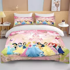 Disney Princess Impresso Bedding Set para Adulto, Microfibra Bed Cover, Quarto Duvet, Anime Cartoon Fronha, 10 Tamanhos na internet