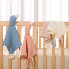 Bebê Segurança Cobertor Macio Algodão Musselina Consolador para Recém-nascido Infantil Dormir Snuggle Toy Stuffed Animal Acalme Appease Toalha - Wolf Magazine