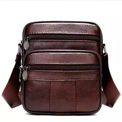 Saco do mensageiro do couro genuíno de Westal, sacos de ombro masculinos, presente casual, venda quente na internet