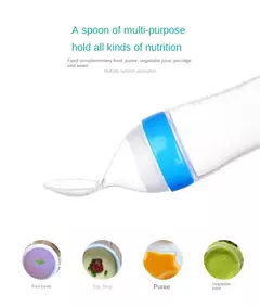 Imagem do Baby Feeding Bottle com Fruit Chupeta Set, Toddler Spoon, Legumes frescos, Kids Feeder Supplies, 4Pcs