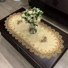 Toalha De Mesa Oval Bordada Europeia, Capa De Mesa De Renda, Toalha De Mesa De Chá, Gabinete De TV, Tampas Modernas para Decoração De Casa - comprar online