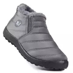 Bota de pele impermeável masculina, sapato de neve casual para casais, inverno, 2022 - comprar online