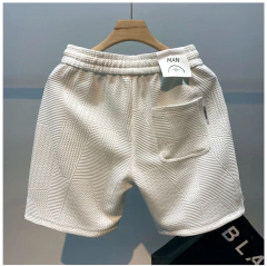 Shorts de verão folgados masculinos, casacos casuais, calças de praia grandes, remendo, novo estilo, moda