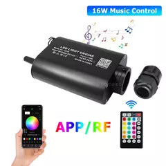 Kit de luz de teto de fibra óptica, aplicativo ativado por som, céu estrelado, telhado de carro, decoração, 16W, RGBW na internet