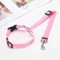 Cinto de segurança dois em um para animais de estimação, cor sólida, trela de chumbo de nylon, cinto de segurança ajustável para cães, coleira, acessórios para animais de estimação na internet