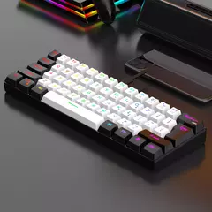 Imagem do RGB Backlight Wired Mini Teclado Gaming, Ultra Compacto, Impermeável, Pequeno Compacto, 61 Teclas, Fit para PC, Mac Gamers, 60%