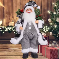 Boneca Papai Noel com Sacos De Presente, Decoração de Natal para Casa, Enfeites de Natal, 2024 - Wolf Magazine