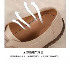 Novo 100% couro genuíno moda casual andando mocassins e sapatos esportivos leves para mulher - comprar online