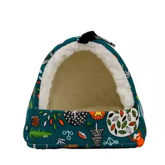 1pc bonito impressão pássaro cama mini gaiola coelho esquilo esteira cobaia ninho casa de hamster pequeno animal dormir cama pet pendurado gaiola - comprar online