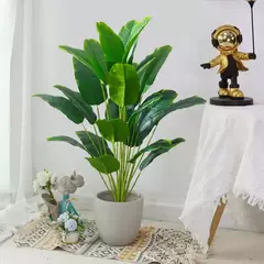 Grande palmeira tropical artificial, folhas de bananeira falsos, monstera plástico, para casa, jardim, decoração do partido, 1pc