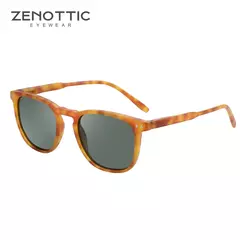 ZENOTTIC-Óculos de sol retro pequenos redondos polarizados para homens e mulheres, leves, vintage, UV400, lentes polarizadas, tons de moda