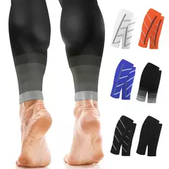 Meias esportivas de compressão, suporte para panturrilha, auxiliam para corrida noturna, leggings de nylon, meias finas para homens, corrida ao ar livre, meias de pressão longas
