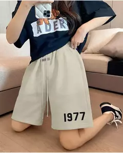 Shorts esportivos masculinos casuais de algodão, streetwear hip-hop, corredor solto, moletom masculino de ginástica, bottoms de corrida, verão na internet