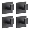 Gancho de parede adesiva forte para cozinha e banheiro, adesivo preto, cabide, cabide, roupeiro, 3m, 1-4pcs