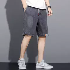 Y2k homens solto baggy denim calças de brim curto moda streetwear hip hop longo capri carga shorts bolso masculino pantalones cortos - Wolf Magazine