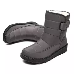Imagem do Botas femininas 2025 sapatos de inverno mulher botas de neve à prova dwaterproof água inverno pele quente botas mujer estilo coreano preto tornozelo botas para mulher