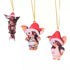 Imagem do Gremlins Gizmo em Santa Hat Pendurado Ornamento Festivo, Filhote Bonito Ornamento Acrílico, Presente de Natal, Fontes Do Partido Festivo