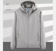 Verão Ao Ar Livre Quick Dry Sun-Protective Thin Jacket Homens Caminhadas Pesca Ciclismo Com Capuz Ginásio Esporte Blusão Ultra Light Coats